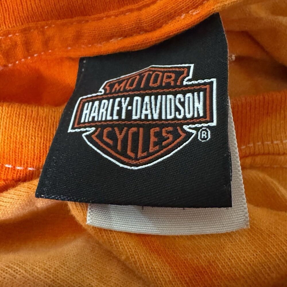 Harley Davidson Jamaica T Shirt XL 27x20 Orange Tie Dye Official 100% Cotton - Picture 3 of 4
